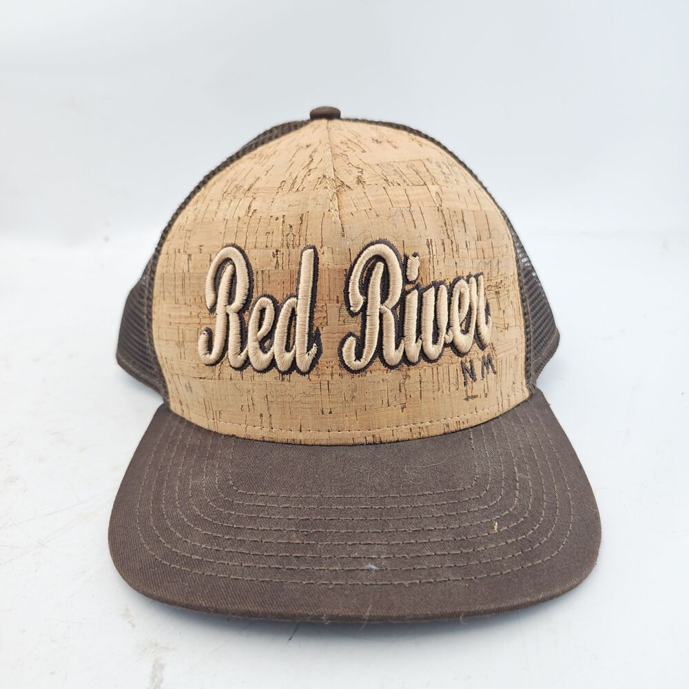 Red River Baseball Cap Mesh Snapback Brown Cork